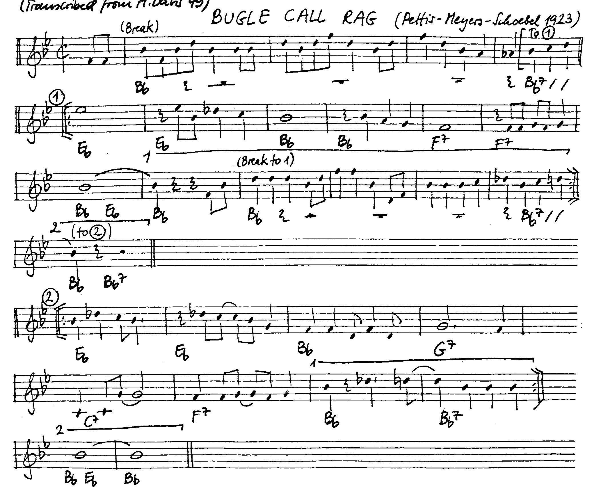 bugle call rag leadsheet – book us for your next 20s or gatsby event